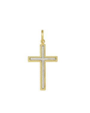 Pingente Cruz Estampada Lisa - 00 - 16mm x 34mm - 0.80gr