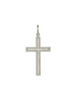 Pingente Cruz Estampada Lisa - G1 - 16mm x 34mm - 1.12gr
