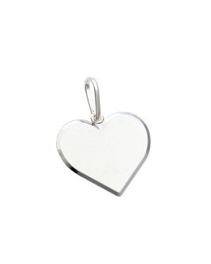 Pingente Coracao Liso - G3 - 21mm x 26mm - 1.94gr