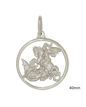 Pingente Sao Jorge - G1 - 40mm x 53mm - 7.47gr