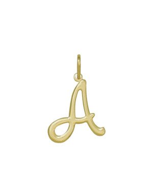 Pingente Letra "A" Media Lisa - 00 - 18mm x 30mm - 0.78gr
