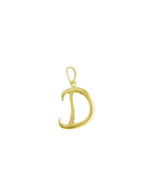 Pingente Letra "D" Media Lisa - 00 - 17mm x 30mm - 0.80gr