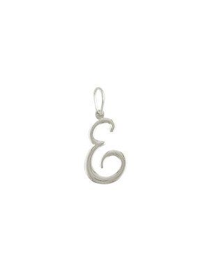 Pingente Letra E Media Lisa - G1 - 12mm x 29mm - 0.79gr