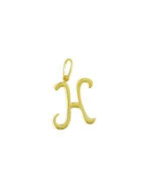 Pingente Letra "H" Media Lisa - 00 - 16mm x 29mm - 0.65gr