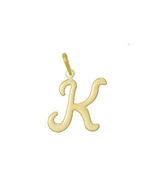 Pingente Letra "K" Media Lisa - 00 - 17mm x 26mm - 0.81gr