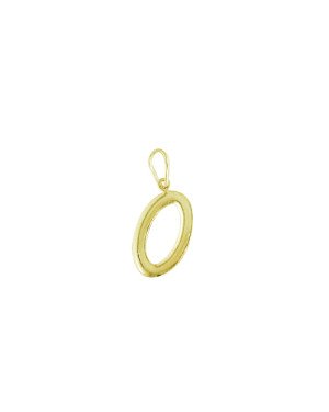 Pingente Letra "O" Media Lisa - 00 - 10mm x 29mm - 0.52gr
