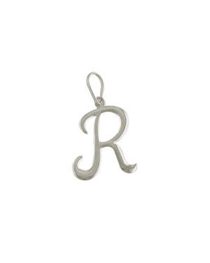 Pingente letra R Media Lisa - G1 - 16mm x 29mm - 0.99gr