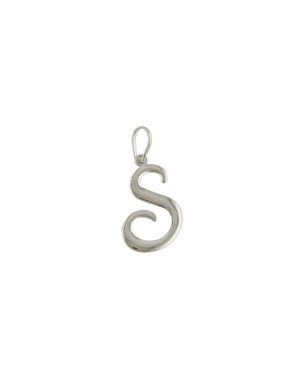 Pingente Letra S Media Lisa - G1 - 14mm x 29mm - 0.90gr
