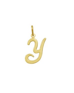 Pingente Letra "Y" Media Lisa - 00 - 12mm x 26mm - 0.68gr
