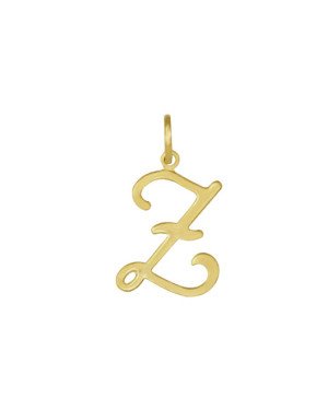Pingente Letra "Z" Media Lisa - 00 - 16mm x 30mm - 0.68gr