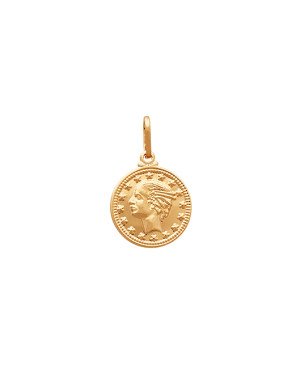 Pingente Moeda Lira 15mm - 00 - 15mm x 24mm - 1.51gr