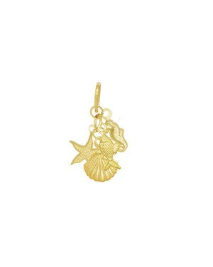 Pingente Peixe, Concha, Estrela do Mar e Cavalo Marinho - 00 - 8mm x 22mm - 1.37gr