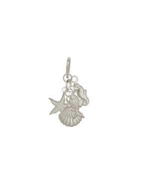 Pingente com Peixe Concha Estrela do Mar e Cavalo Marinho - G3 - 8mm x 22mm - 1.78gr