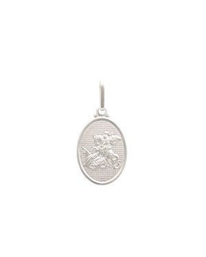 Pingente Oval Sao Jorge - G1 - 15mm x 29mm - 2.30gr