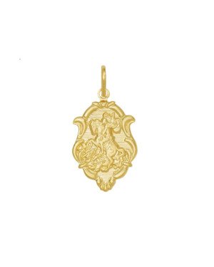 Pingente Sao Jorge Estampado em Moldura - 00 - 16mm x 32mm - 2.22gr