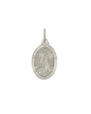 Pingente Olval de Sao Jorge - G1 - 14mm x 30mm - 2.26gr