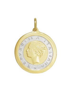 Pingente Medalha Italiana 30mm - 00 - 30mm x 40mm - 4.58gr