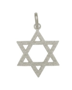 Pingente Estrela de Davi Estampado escama - G1 - 30mm x 48mm - 3.65gr