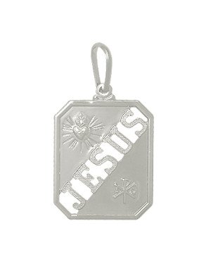 Pingente Placa Jesus - G1 - 19mm x 30mm - 3.19gr