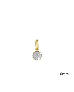 Pingente com Pedra - 00 - 6mm x 17mm - 0.40gr