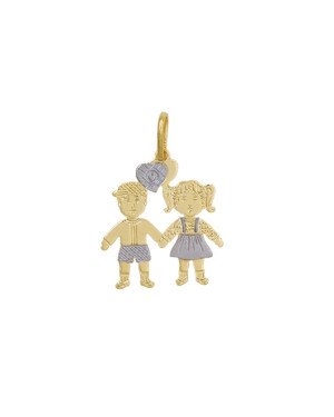 Pingente Menino e Menina - 00 - 17mm x 26mm - 1.06gr