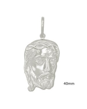 Pingente Face de Cristo de Frente Macico - G1 - 27mm x 53mm - 8.61gr