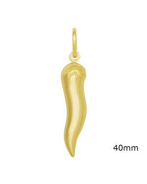 Pingente Pimenta Dupla sem Resina - 00 - 10mm x 44mm - 2.74gr