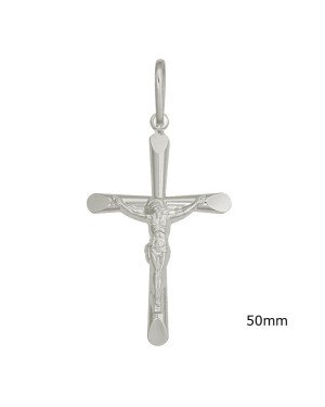 Pingente Cruz Bastao com Cristo - G1 - 32mm x 68mm - 3.92gr