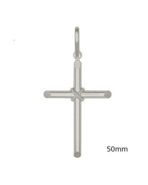 Pingente Cruz Palito Amarrada - G1 - 32mm x 68mm - 4.18gr