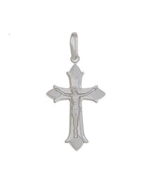 Pingente Cruz com Cristo Lisa - G1 - 19mm x 38mm - 2.20gr