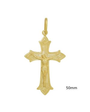 Pingente Cruz Portuguesa c/ Cristo 50mm - 00 - 35mm x 64mm - 5.08gr