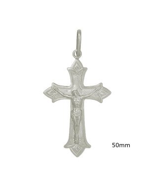 Pingente Cruz Portuguesa com Cristo - G1 - 34mm x 69mm - 6.46gr