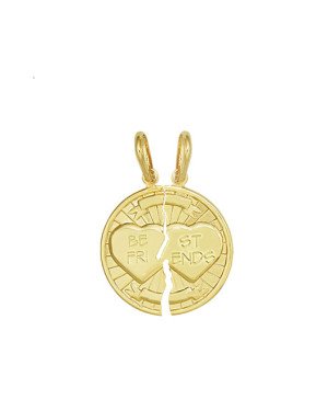 Pingente Cara Metade Best Friends - 00 - 20mm x 30mm - 2.16gr