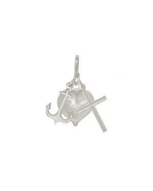 Pingente Tres Gracas Coracao Ancora e Cruz - G3 - 12mm x 26mm - 2.27gr