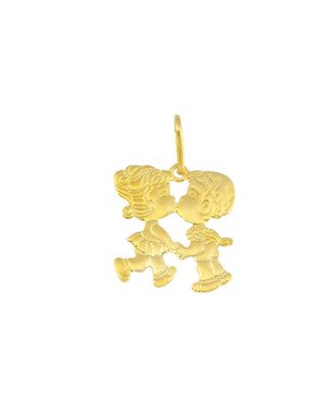 Pingente Casal Beijoquinha 20mm - 00 - 20mm x 28mm - 1.41gr
