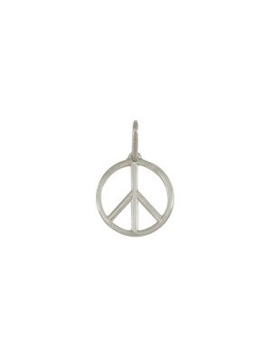 Pingente AG Simbolo da Paz Vazado 15mm  - G3 - 15mm x 23mm - 0.78gr