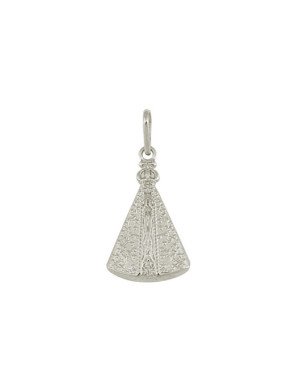 Pingente AG N. S. Aparecida 20mm Estampada - G1 - 15mm x 28mm - 1.95gr