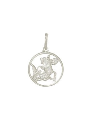 Pingente AG Sao Jorge Vazado 30mm - G1 - 30mm x 40mm - 4.24gr