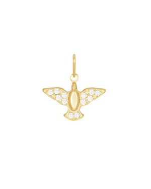 Pingente Espirito Santo 22x13mm c/ Pedra - 00 - 22mm x 22mm - 1.01gr