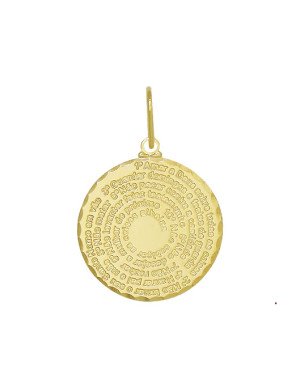 Pingente Medalha 25mm c/ 10 Mandamentos - 00 - 25mm x 38mm - 3.71gr