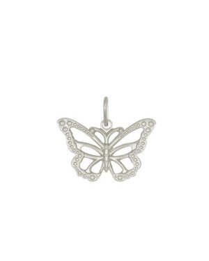 Pingente AG Borboleta Vaz 25mm - G1 - 25mm x 22mm - 1.70gr
