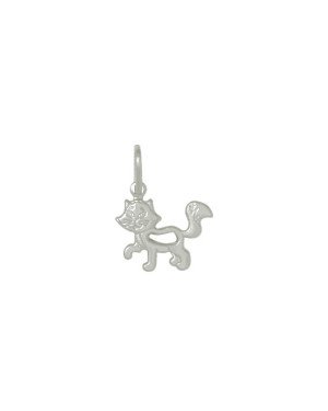 Pingente AG Gato Vazado 16mm - G3 - 15mm x 18mm - 0.74gr