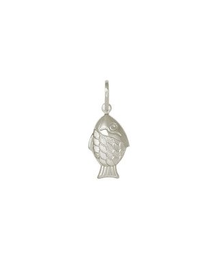 Pingente AG Peixe Escama c/ Detalhes 20mm  - G1 - 10mm x 25mm - 1.01gr