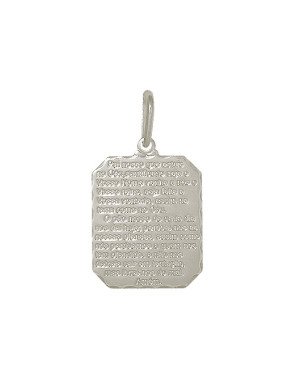 Pingente AG Placa c/ Oracao Pai Nosso 23x19mm - G1 - 19mm x 34mm - 3.70gr