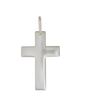 Pingente AG Cruz Lisa 50mm - G1 - 33mm x 60mm - 6.65gr