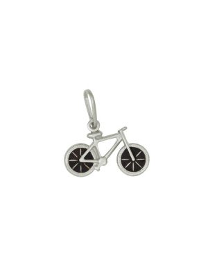 Pingente AG Bicicleta Dupla c/ Resina - G3 - 1mm x 1mm - 1.62gr