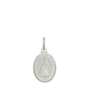Pingente AG Oval 17mm c/ N. S. Aparecida - G1 - 13mm x 26mm - 1.85gr