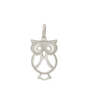 Pingente AG Coruja Vaz 25mm - G1 - 16mm x 34mm - 1.79gr