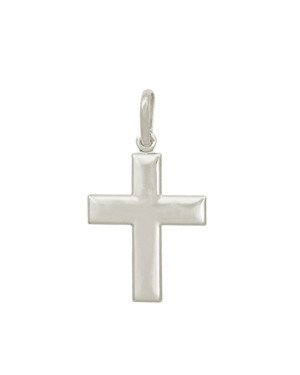 Pingente AG Cruz Lisa 25x20mm - G1 - 20mm x 36mm - 2.03gr