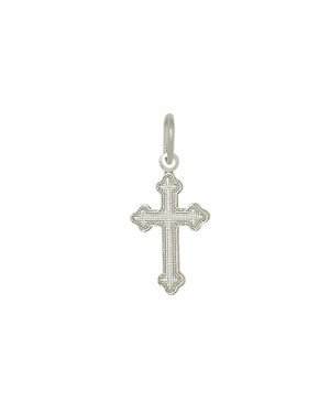 Pingente AG Cruz  Inteira Picotada  - G3 - 12mm x 26mm - 0.56gr